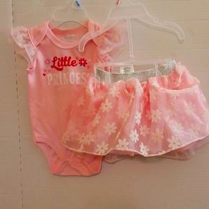 Baby girl suit pink little princess size 3/6months